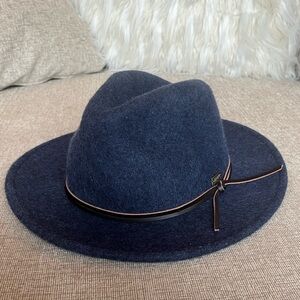 Bruno Capelo Tarik Collection Wool Fedora Hat navy with band medium